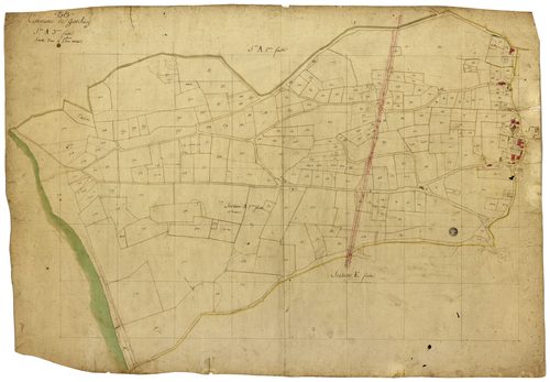 Garchizy, cadastre ancien : plan parcellaire de la section A dite des Vèvre et des Marots, feuille 3
