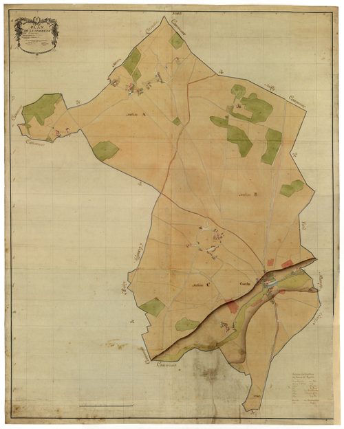 Garchy, cadastre ancien : plan par masses de cultures