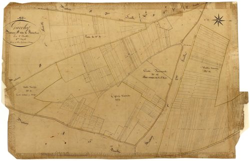 Garchy, cadastre ancien : plan parcellaire de la section B dite de Boisrond, feuille 6