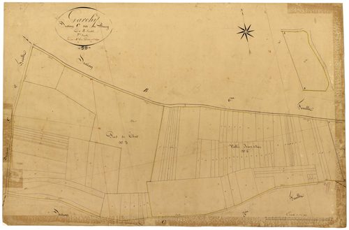 Garchy, cadastre ancien : plan parcellaire de la section C dite du Bourg, feuille 2