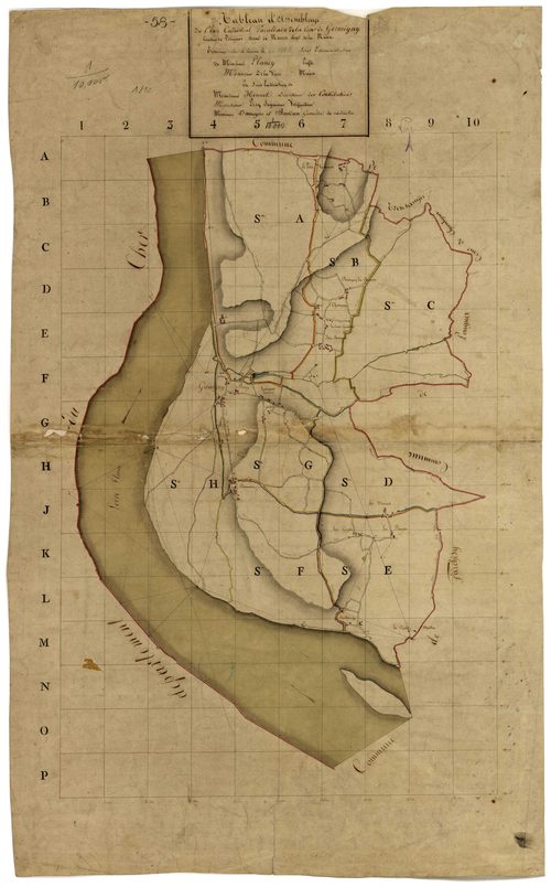 Germigny-sur-Loire, cadastre ancien : tableau d'assemblage
