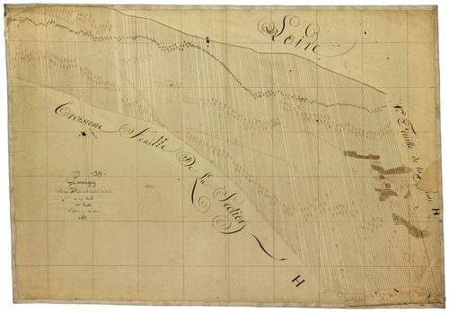 Germigny-sur-Loire, cadastre ancien : plan parcellaire de la section H dite de la Saulaie et de la Loire, feuille 2