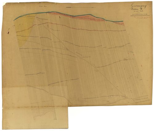 Germigny-sur-Loire, cadastre ancien : plan parcellaire de la section H dite de la Saulaie et de la Loire, feuilles 2 et 3, annexe
