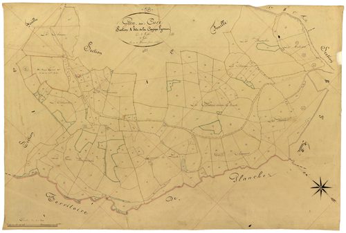 Gien-sur-Cure, cadastre ancien : plan parcellaire de la section A dite de la Couppe Lyonnet, feuille 3