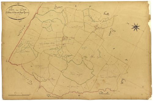 Gien-sur-Cure, cadastre ancien : plan parcellaire de la section A dite de la Couppe Lyonnet, feuille 2
