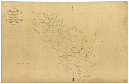 Gien-sur-Cure, cadastre ancien : tableau d'assemblage