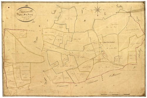 Gimouille, cadastre ancien : plan parcellaire de la section B dite du Bourg, feuille 4