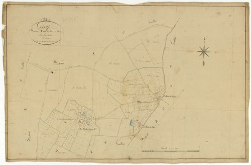 Giry, cadastre ancien : plan parcellaire de la section A dite des Bois de Giry, feuille 2