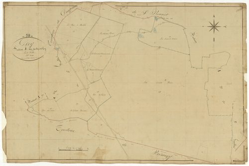 Giry, cadastre ancien : plan parcellaire de la section A dite des Bois de Giry, feuille 4