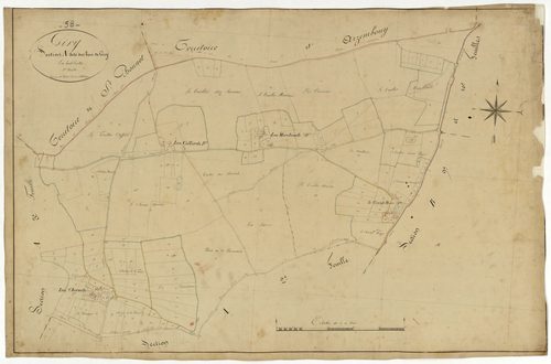 Giry, cadastre ancien : plan parcellaire de la section A dite des Bois de Giry, feuille 1