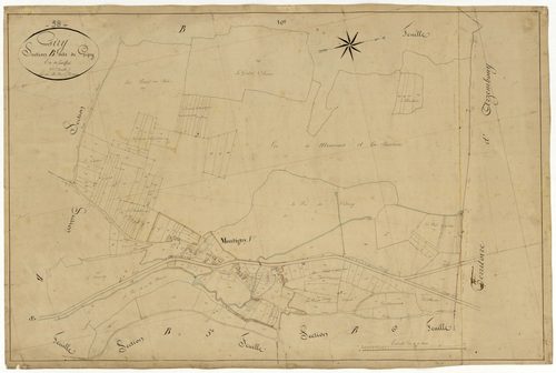 Giry, cadastre ancien : plan parcellaire de la section B dite de Gipy, feuille 7