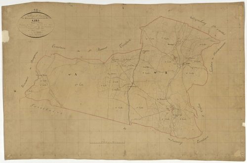 Giry, cadastre ancien : tableau d'assemblage