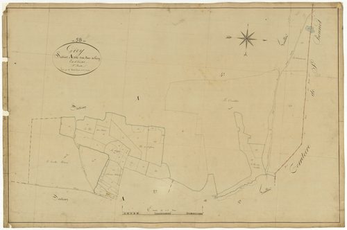 Giry, cadastre ancien : plan parcellaire de la section A dite des Bois de Giry, feuille 3