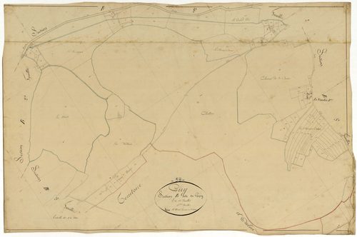 Giry, cadastre ancien : plan parcellaire de la section B dite de Gipy, feuille 4
