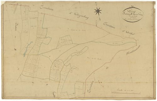 Giry, cadastre ancien : plan parcellaire de la section B dite de Gipy, feuille 6
