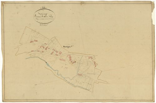 Giry, cadastre ancien : plan parcellaire de la section B dite de Gipy, feuille 7, développement