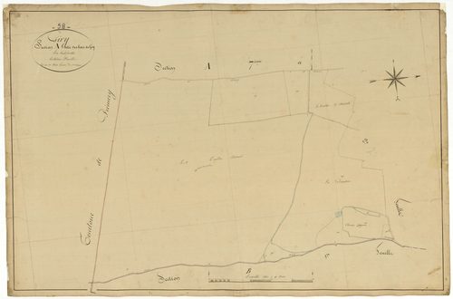 Giry, cadastre ancien : plan parcellaire de la section A dite des Bois de Giry, feuille 8