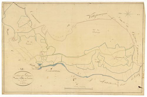 Glux-en-Glenne, cadastre ancien : plan parcellaire de la section C dite des Lamberts, feuille 6