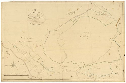Glux-en-Glenne, cadastre ancien : plan parcellaire de la section C dite des Lamberts, feuille 3