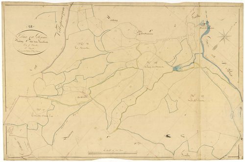 Glux-en-Glenne, cadastre ancien : plan parcellaire de la section C dite des Lamberts, feuille 5