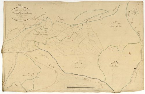 Glux-en-Glenne, cadastre ancien : plan parcellaire de la section B dite du Mont Beuvray, feuille 4