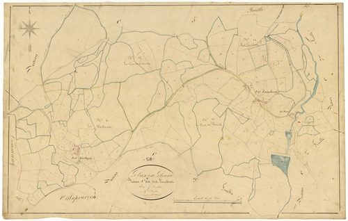 Glux-en-Glenne, cadastre ancien : plan parcellaire de la section C dite des Lamberts, feuille 4