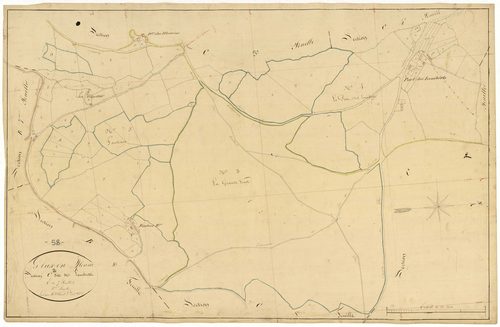 Glux-en-Glenne, cadastre ancien : plan parcellaire de la section C dite des Lamberts, feuille 2