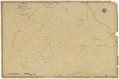 Gouloux, cadastre ancien : plan parcellaire de la section C dite du Breuil, feuille 2
