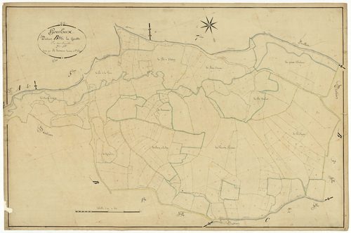 Gouloux, cadastre ancien : plan parcellaire de la section B dite de la Geutte, feuille 2