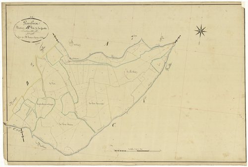 Gouloux, cadastre ancien : plan parcellaire de la section B dite de la Geutte, feuille 3