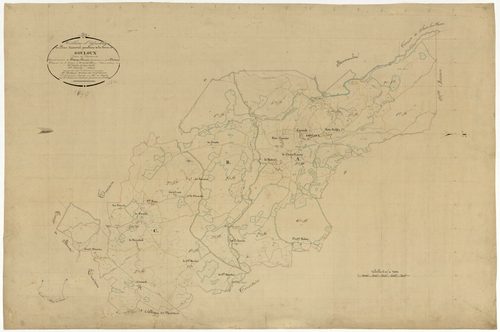 Gouloux, cadastre ancien : tableau d'assemblage