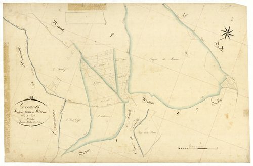 Grenois, cadastre ancien : plan parcellaire de la section F dite de Saint-Navé, feuille 2