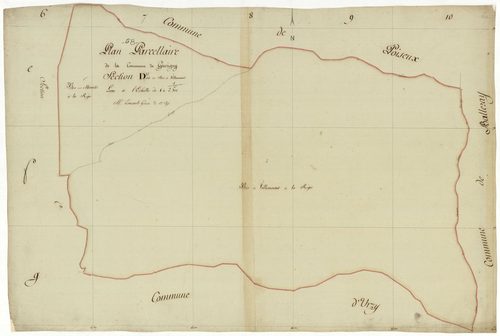Guérigny, cadastre ancien : plan parcellaire de la section D dite des Bois de Villemenant