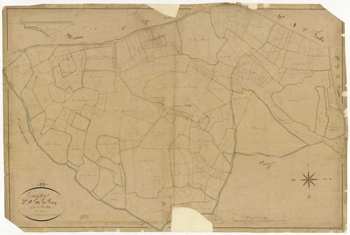 Guipy, cadastre ancien : plan parcellaire de la section B dite de Précy, feuille 3