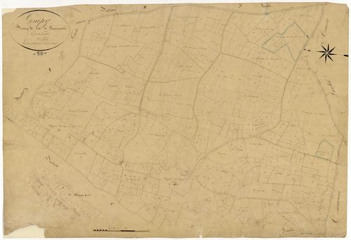 Guipy, cadastre ancien : plan parcellaire de la section C dite de Beaumont, feuille 2