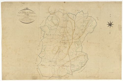 Guipy, cadastre ancien : tableau d'assemblage