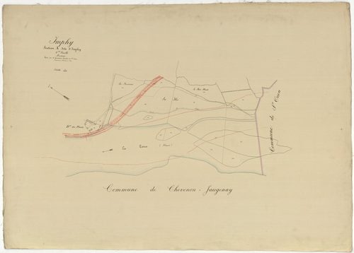 Imphy, cadastre ancien : plan parcellaire de la section A dite d'Imphy, feuille 4, annexe