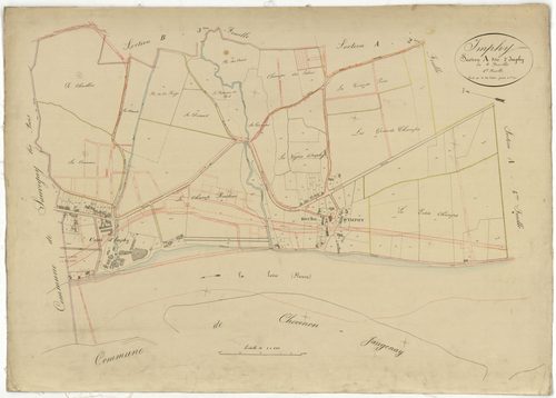 Imphy, cadastre ancien : plan parcellaire de la section A dite d'Imphy, feuille 1