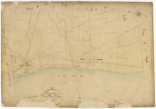 Imphy, cadastre ancien : plan parcellaire de la section A dite d'Imphy, feuille 1