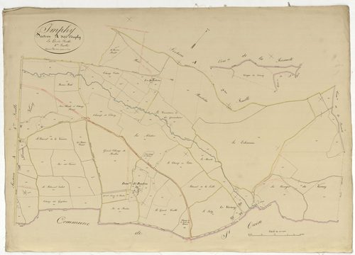 Imphy, cadastre ancien : plan parcellaire de la section A dite d'Imphy, feuille 3