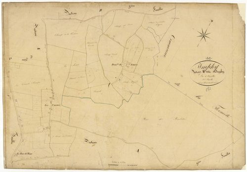 Imphy, cadastre ancien : plan parcellaire de la section A dite d'Imphy, feuille 2