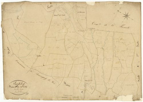 Imphy, cadastre ancien : plan parcellaire de la section B dite de Curty, feuille 3