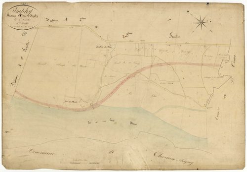 Imphy, cadastre ancien : plan parcellaire de la section A dite d'Imphy, feuille 4