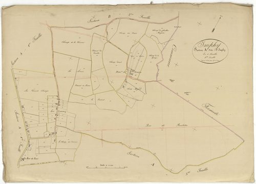 Imphy, cadastre ancien : plan parcellaire de la section A dite d'Imphy, feuille 2