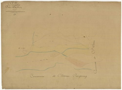 Imphy, cadastre ancien : plan parcellaire de la section A dite d'Imphy, feuille 4, annexe