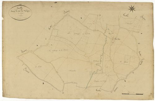 Jailly, cadastre ancien : plan parcellaire de la section A dite de Varigot, feuille 2
