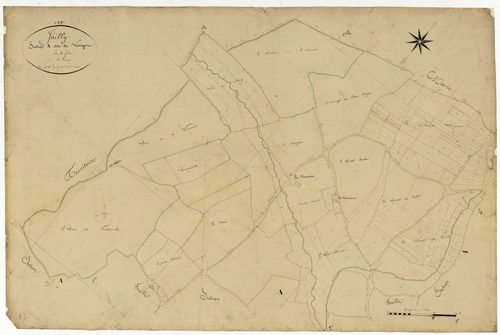 Jailly, cadastre ancien : plan parcellaire de la section A dite de Varigot, feuille 3