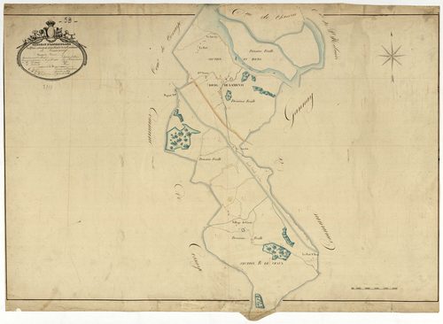 Lamenay-sur-Loire, cadastre ancien : tableau d'assemblage