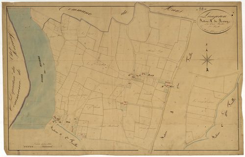 Langeron, cadastre ancien : plan parcellaire de la section A dite de Rosay, feuille 1