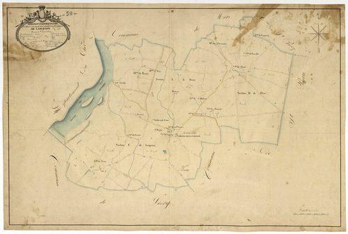 Langeron, cadastre ancien : tableau d'assemblage